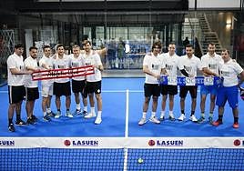 De izquierda a derecha San José, Beñat, Susaeta, Ustaritz, Orbaiz, Llorente, Carlos Martínez, Viguera, Estrada, Agirretxe y Rekarte.