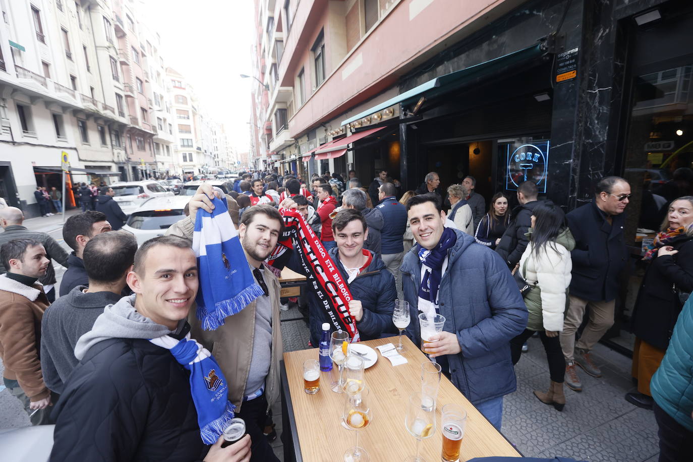 El ambiente previo al derbi, en imágenes