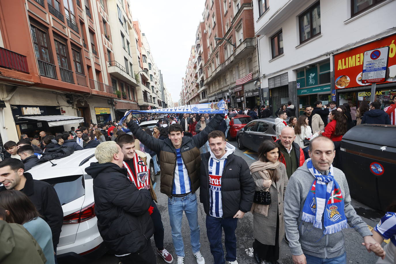 El ambiente previo al derbi, en imágenes