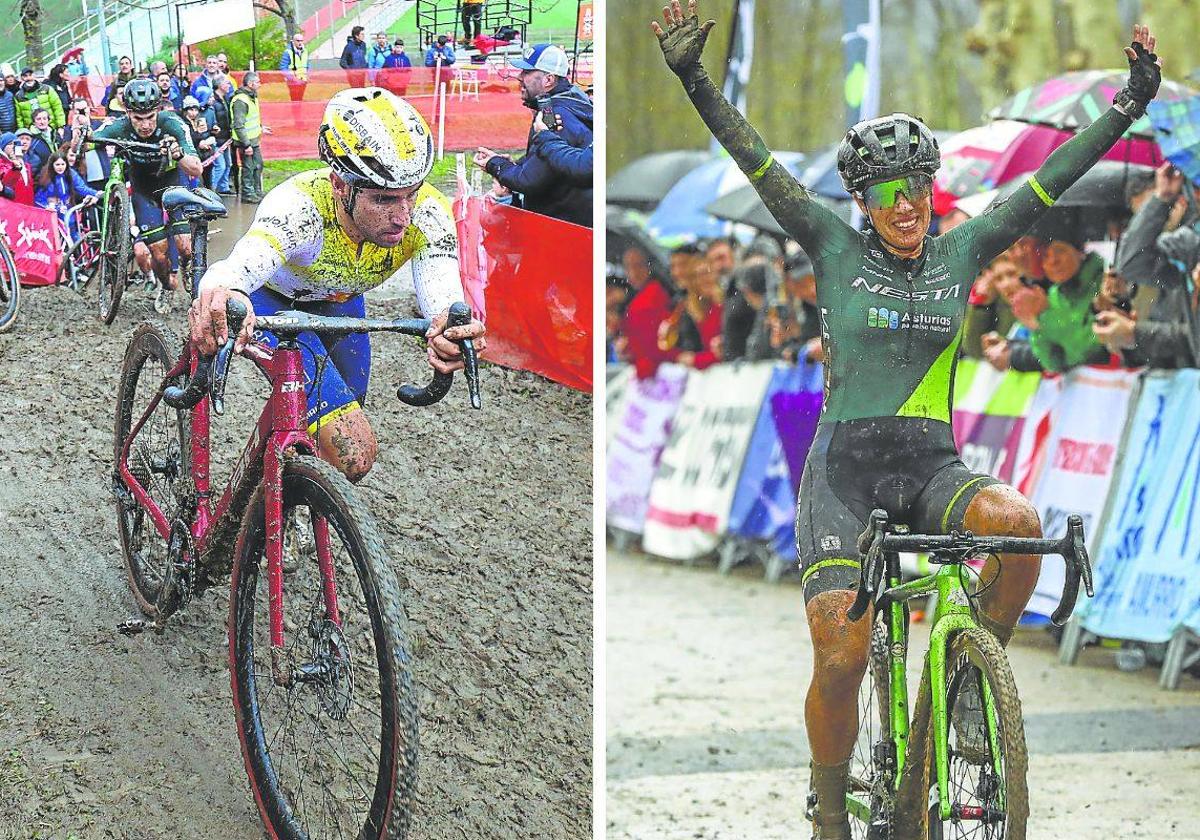 Orts empuja su bicicleta en la primera vuelta, distanciando a sus rivales. Y la asturiana Lucía González venció de manera clara, sumando su quinto oro seguido