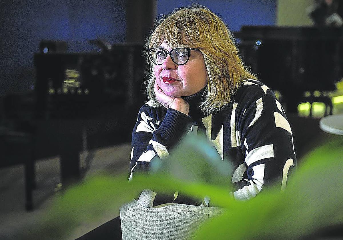 Txani Rodríguez, ayer en el hotel Ercilla, durante la entrevista.