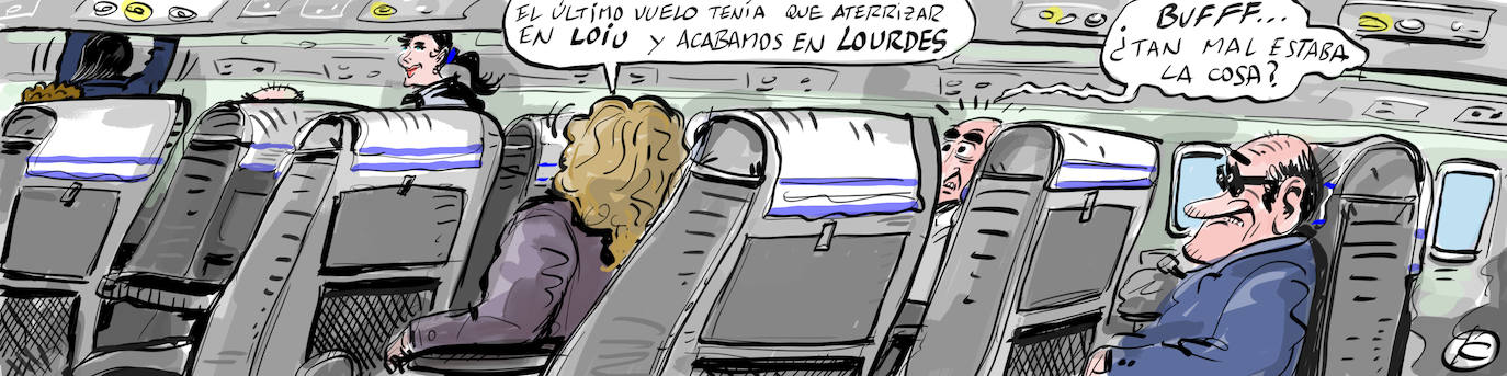 La viñeta de Cerrajería y los vuelos desviados de Loiu que no aterrizan en Vitoria