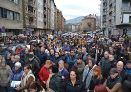 La concentración de protesta del martes fue multitudinaria.