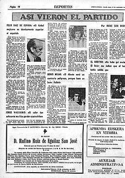 Imagen - Una reproducción de la página del 'Norte Exprés' en septiembre de 1977 donde se informa del homenaje.