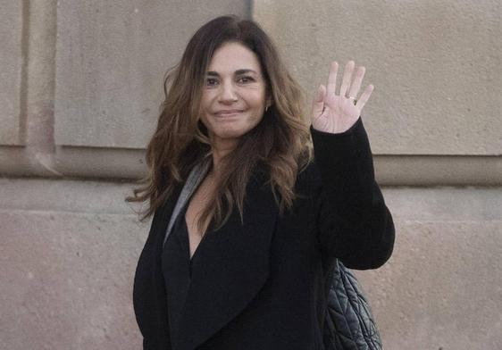 Mariló Montero, ayer a su llegada a la Audiencia de Barcelona.