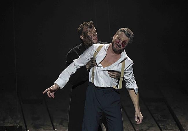 Andrew Watts (Edgar) y Lauri Vasar (El conde de Gloucester)