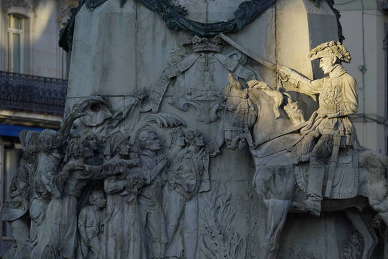 Detalle del Monumento a la Batalla de Vitoria.