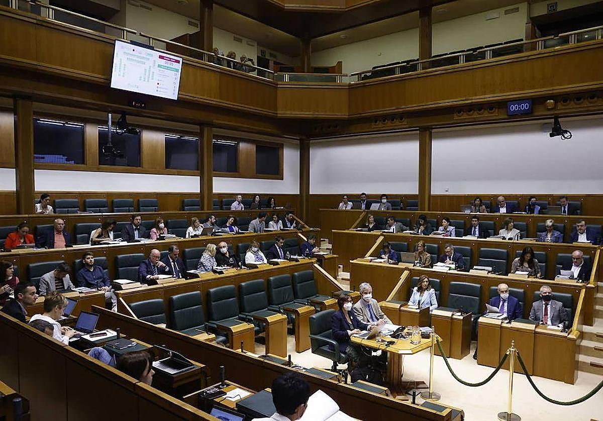 Vista del Parlamento vasco en un pleno ordinario.