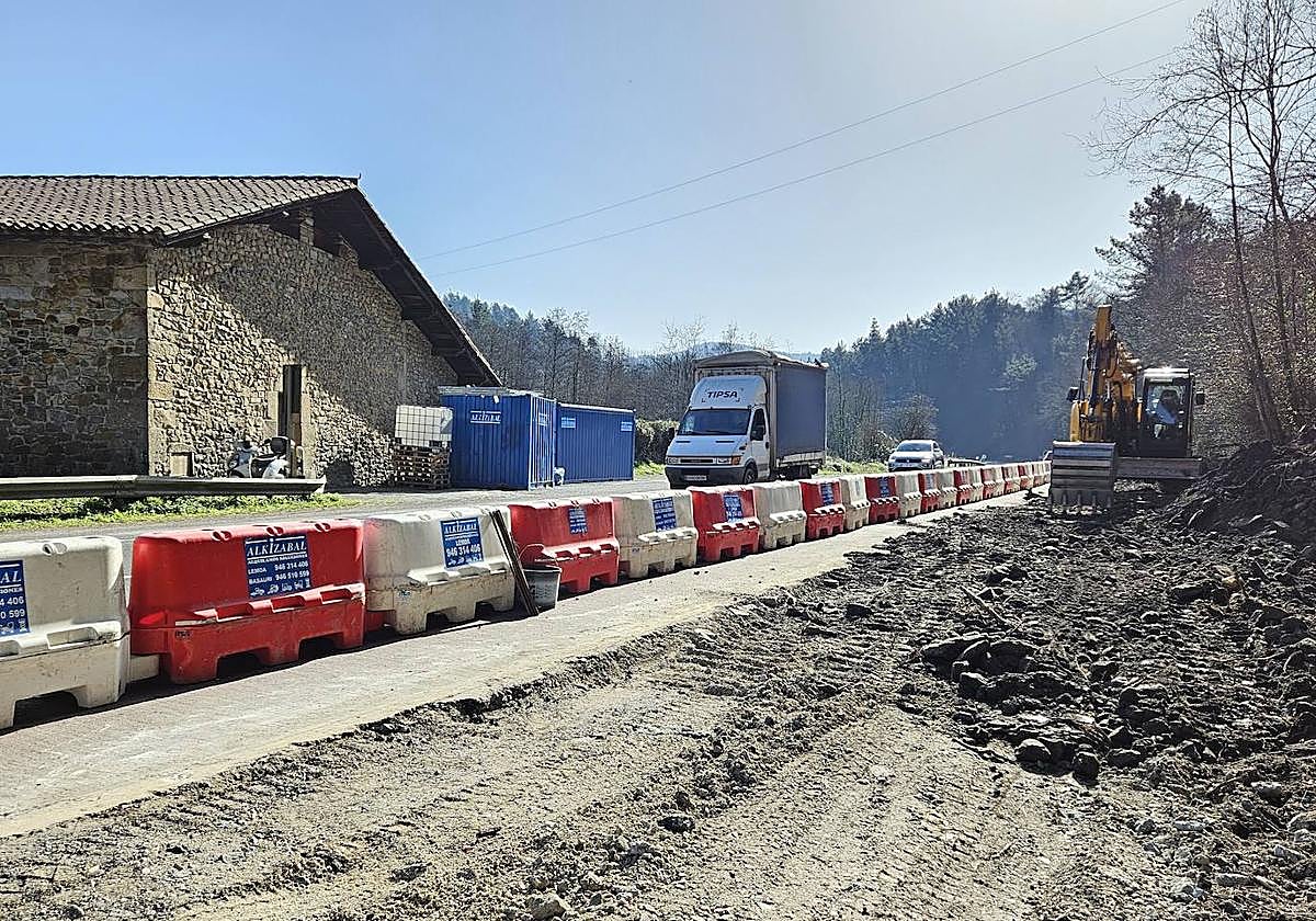 El lugar donde han comenzado las obras en Artola.