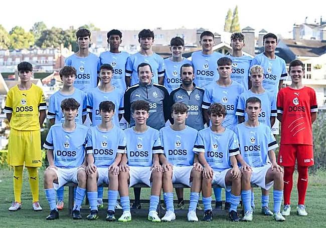 Cadete Liga Vasca del Antiguoko. Sainz de Leciñana es el segundo por la izquierda arriba.