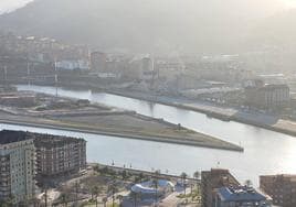 Vista de la punta norte de Zorrozaurre.