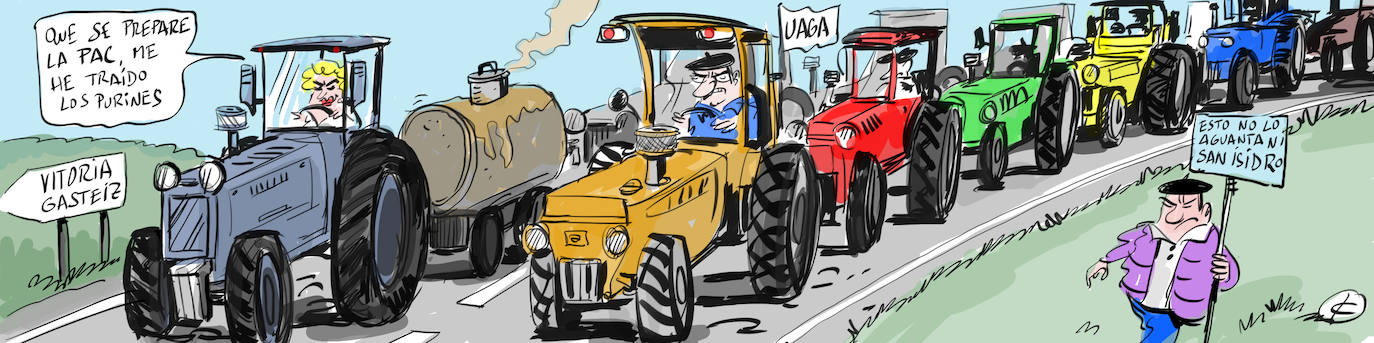 La viñeta de Cerrajería y las protestas de los agricultores alaveses