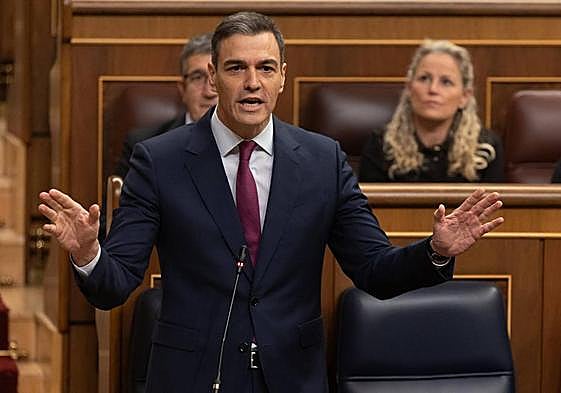 Pedro Sánchez, en el Congreso.