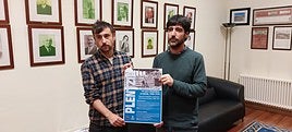El alcalde de Plentzia, Aitor Garagarza y el investigador de la Sociedad de Ciencias Aranzadi, Javier Buces.