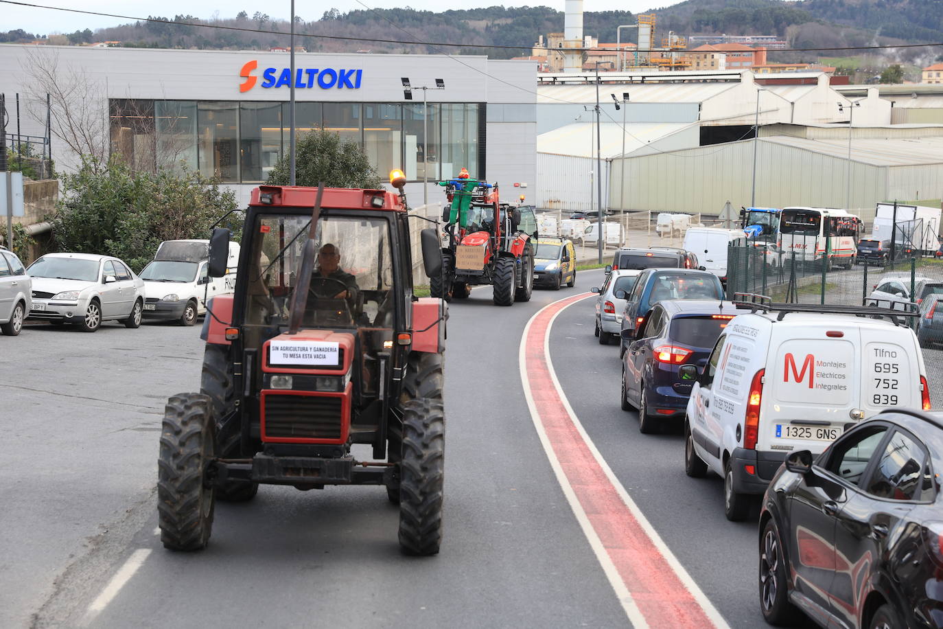 Bilbao recibe a la &#039;tractorada&#039;
