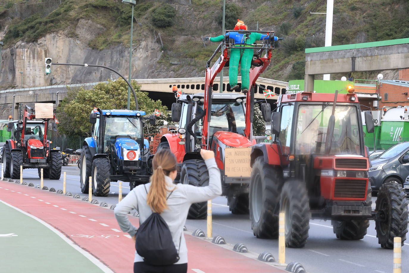 Bilbao recibe a la &#039;tractorada&#039;