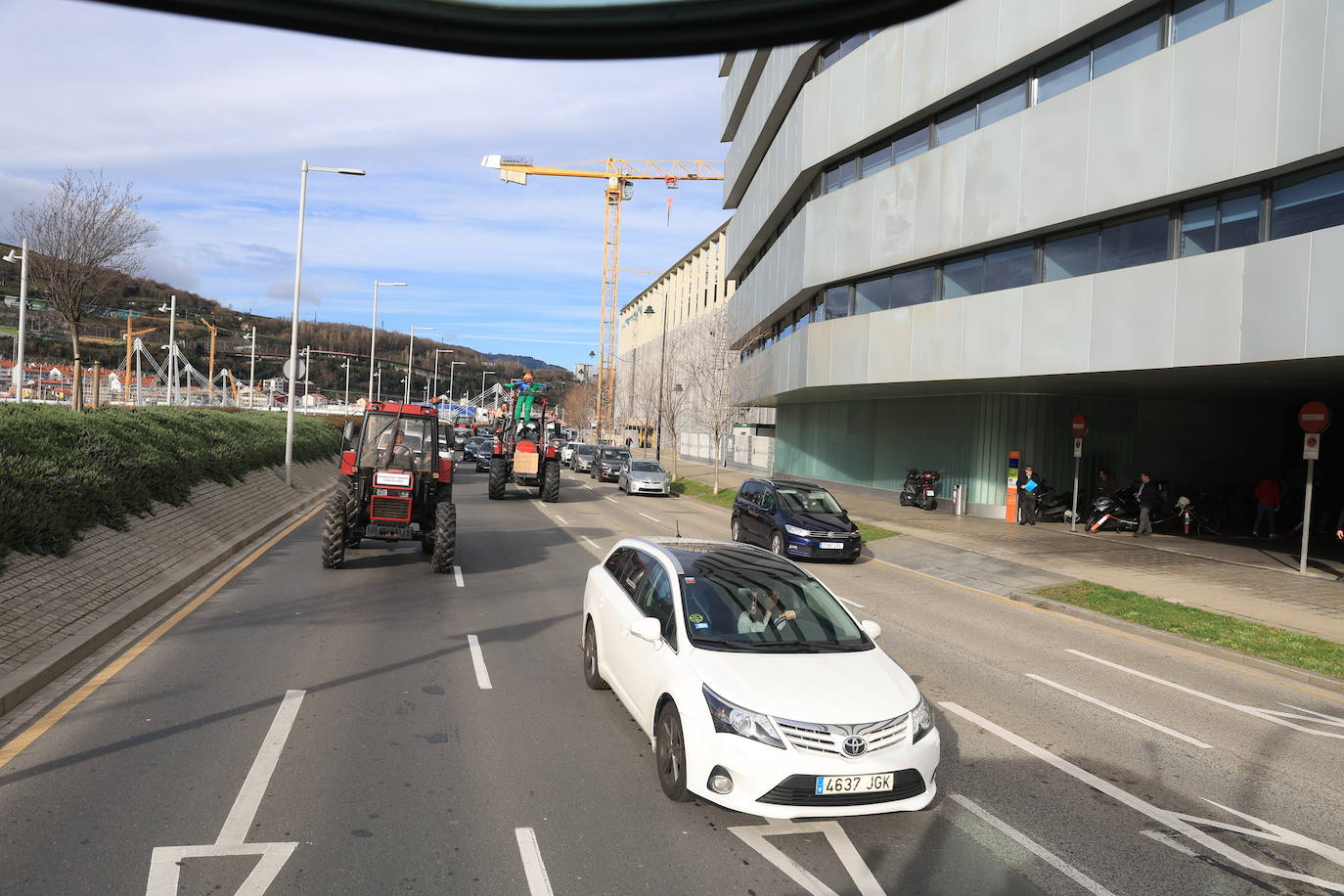 Bilbao recibe a la &#039;tractorada&#039;