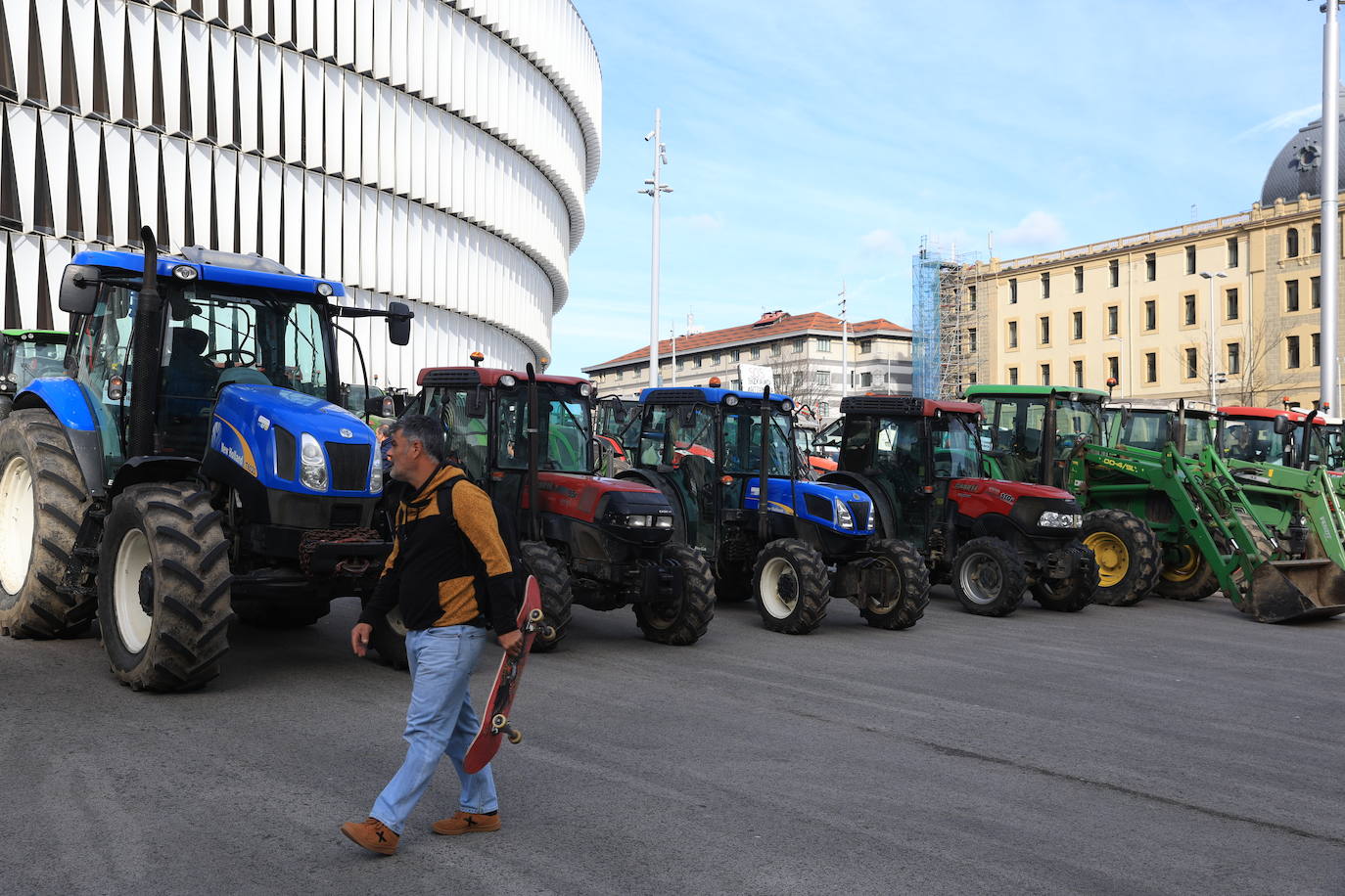 Bilbao recibe a la &#039;tractorada&#039;