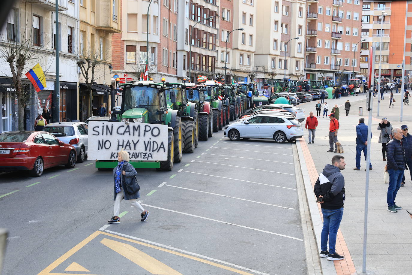 Bilbao recibe a la &#039;tractorada&#039;
