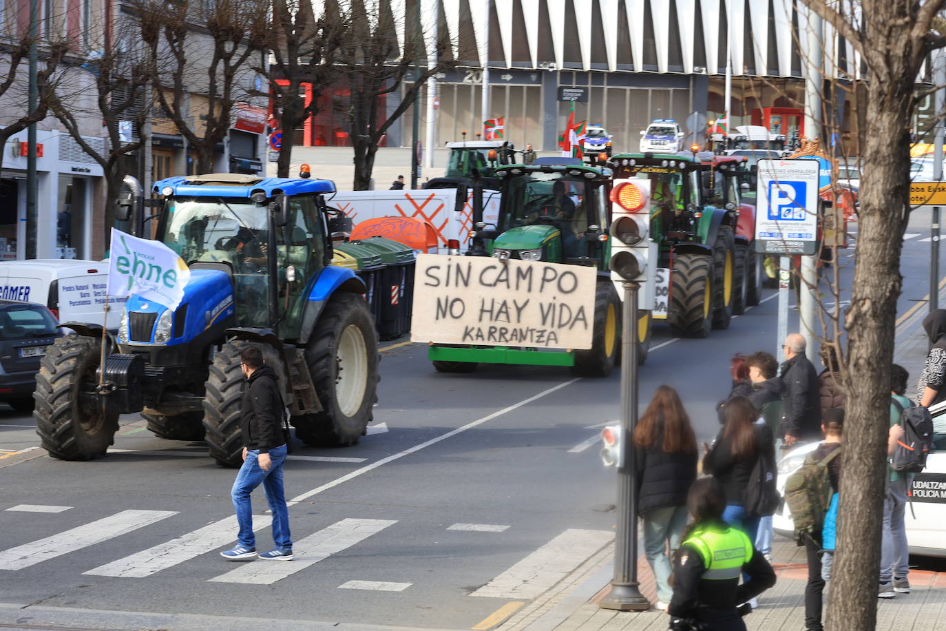 Bilbao recibe a la &#039;tractorada&#039;