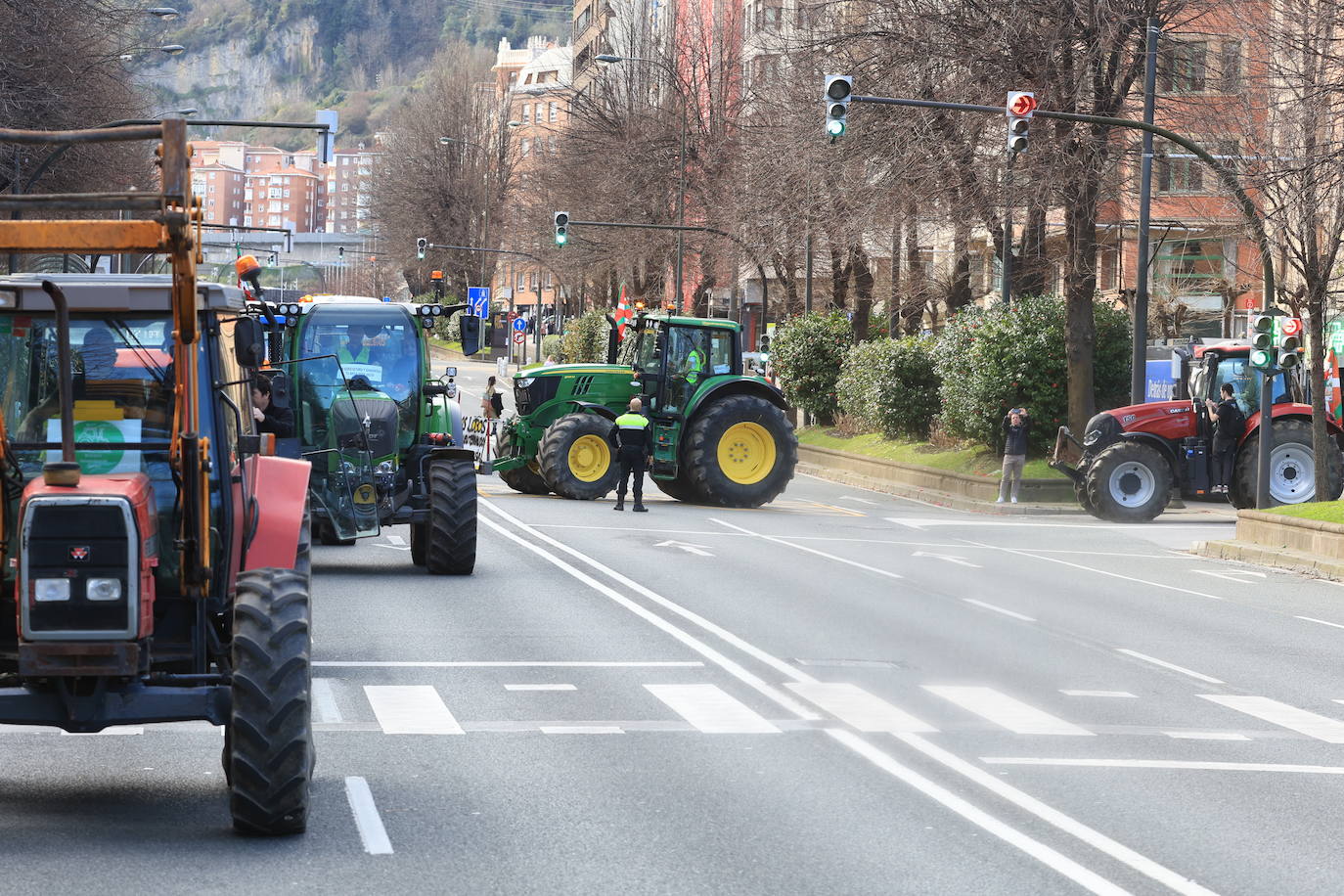 Bilbao recibe a la &#039;tractorada&#039;