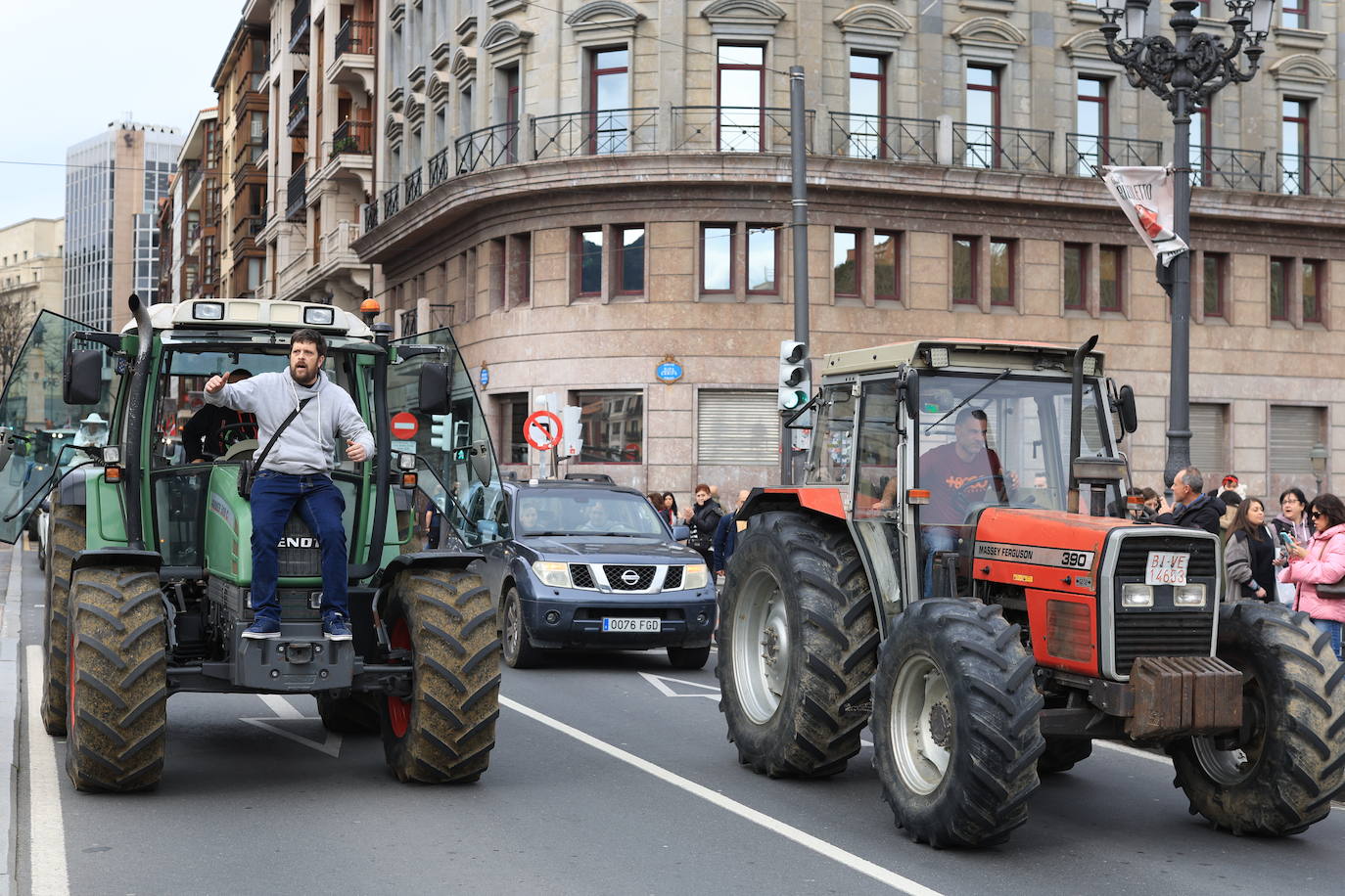 Bilbao recibe a la &#039;tractorada&#039;