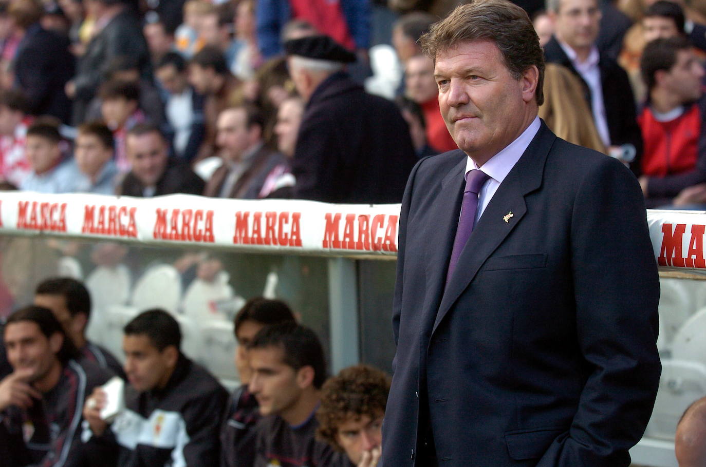 Toshack, en un partido en San Mamés en 2004.