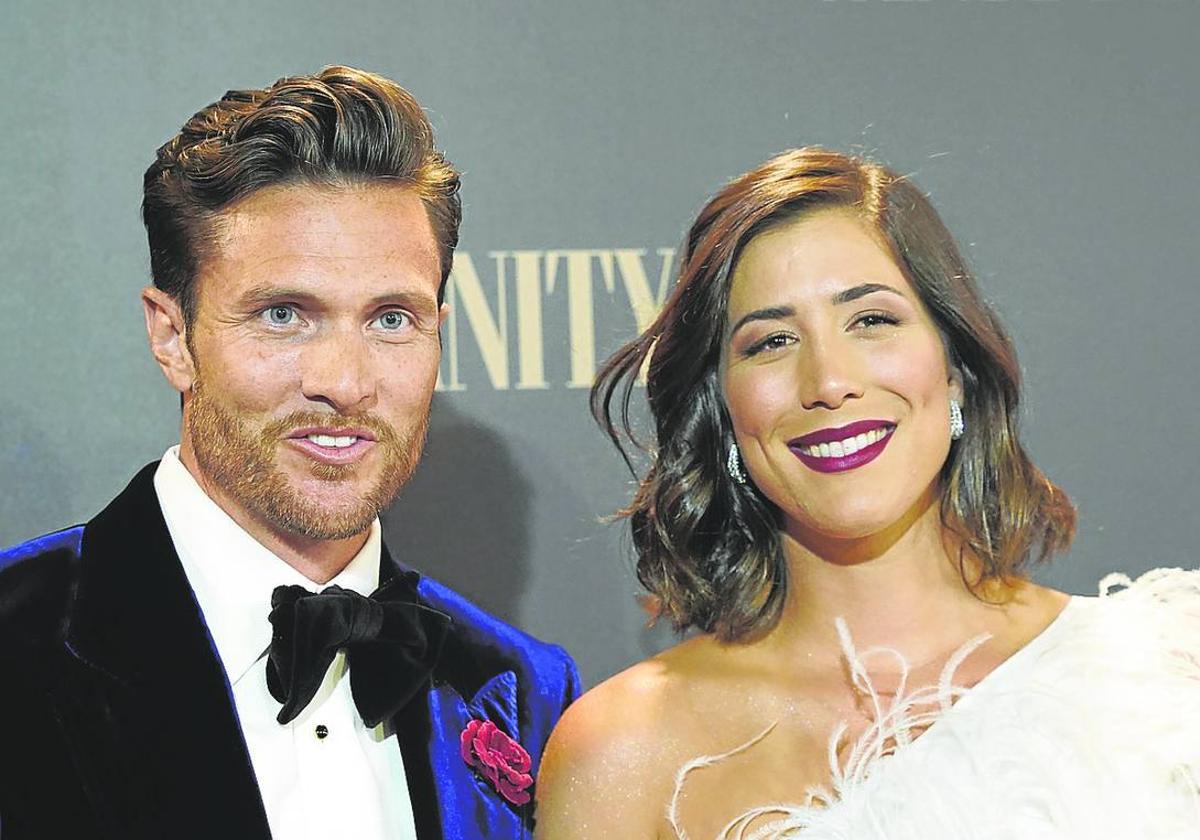 Garbiñe Muguruza y su pareja, Arthur Borgesasiste, durante una gala celebrada en Madrid.