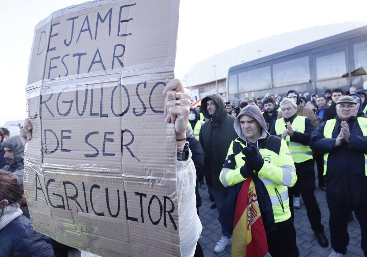 Concentración de transportistas en Madrid.