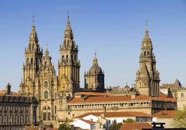 Vista de la Catedral de Santiago de Compostela.