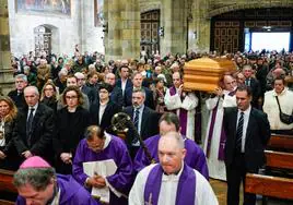 Emotivo último adiós al obispo Juan María Uriarte en Bilbao