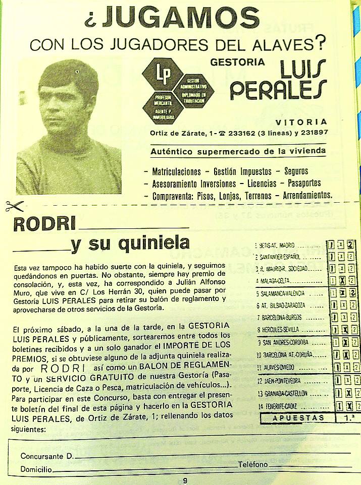 Imagen - Quiniela de Luis Perales rellenada por el portero Rodri.
