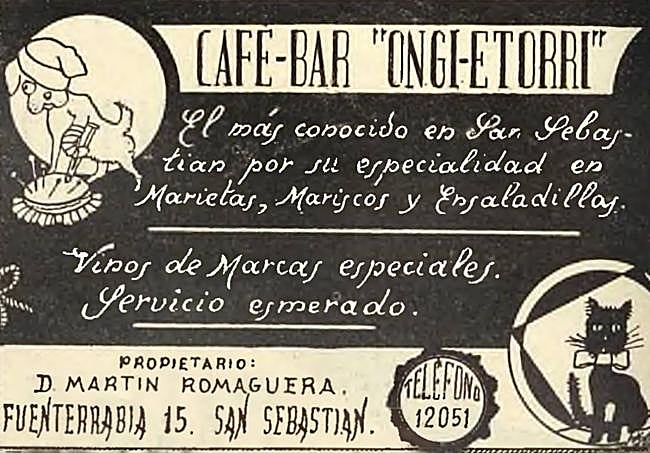 Anuncio Bar Ongi Etorri.