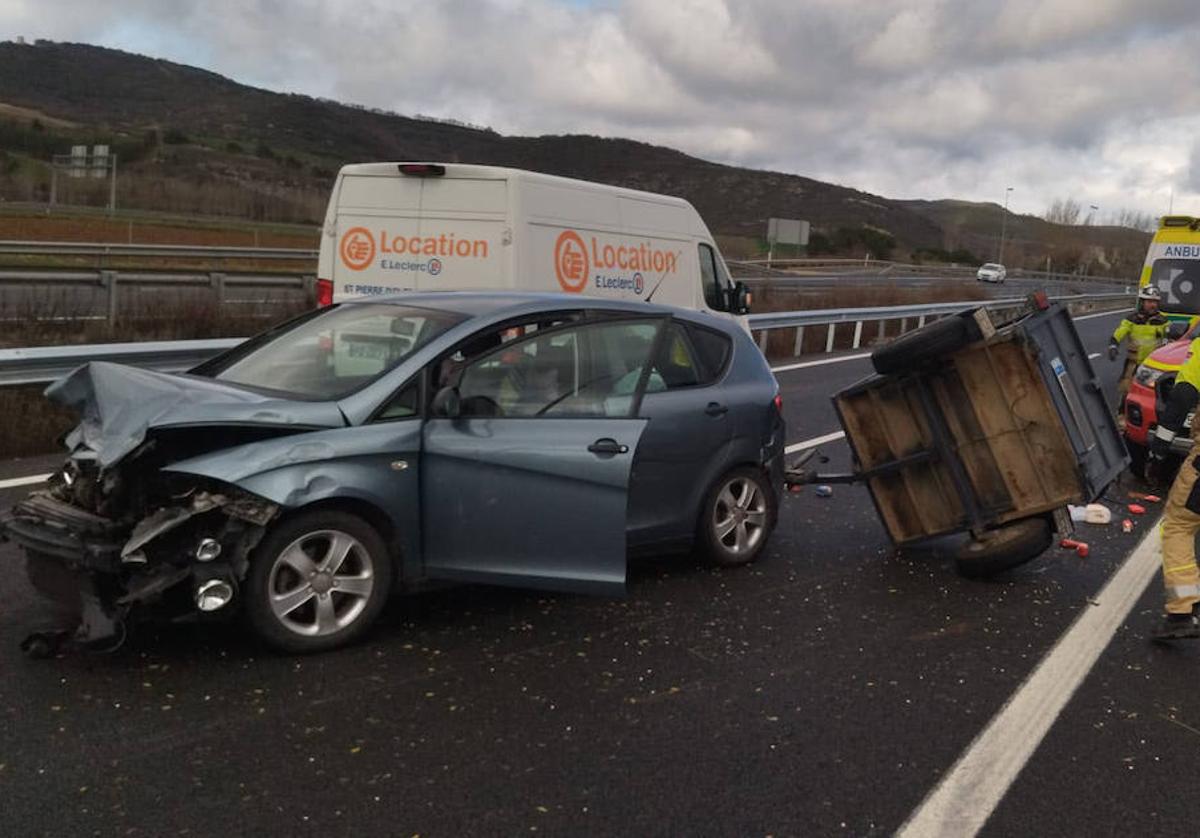 Dos heridos en un accidente de tráfico en Armiñón