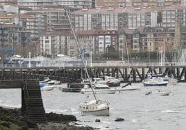 Imagen del puerto de Getxo, de un temporal anterior registrado este mes de febrero.