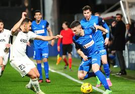 Unzueta y Morcillo fueron protagonistas en el choque ante el Albacete.