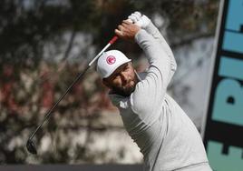 El de Barrika golpea la bola en el torneo del LIV Golf de Las Vegas.