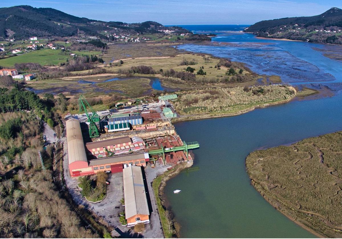 Vista aérea de la zona de Urdaibai.