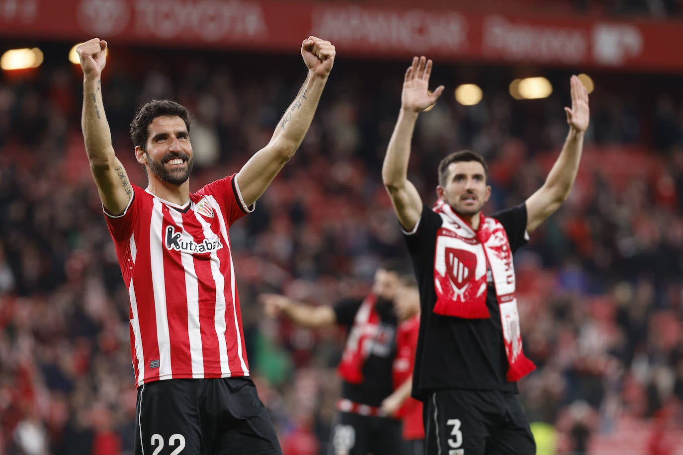 La fiesta de los jugadores del Athletic en San Mamés