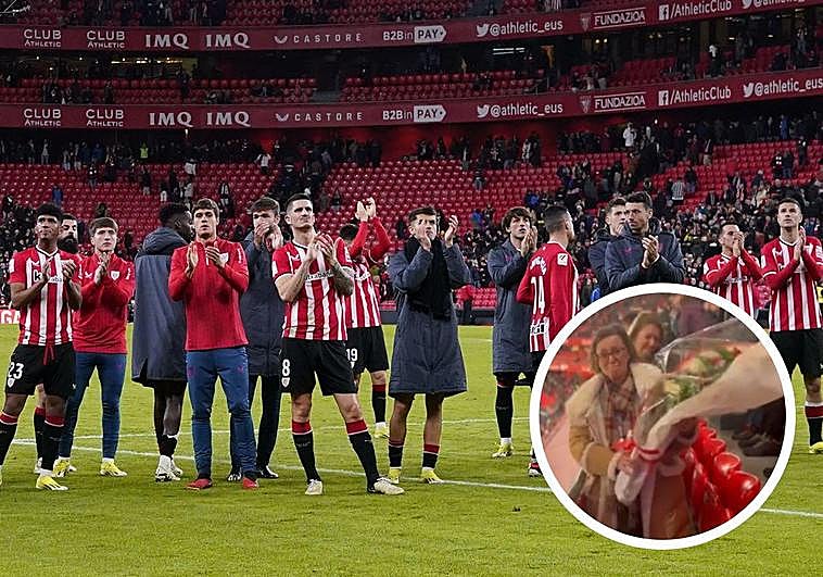 Los jugadores del Athletic se suman al homenaje del socio fallecido