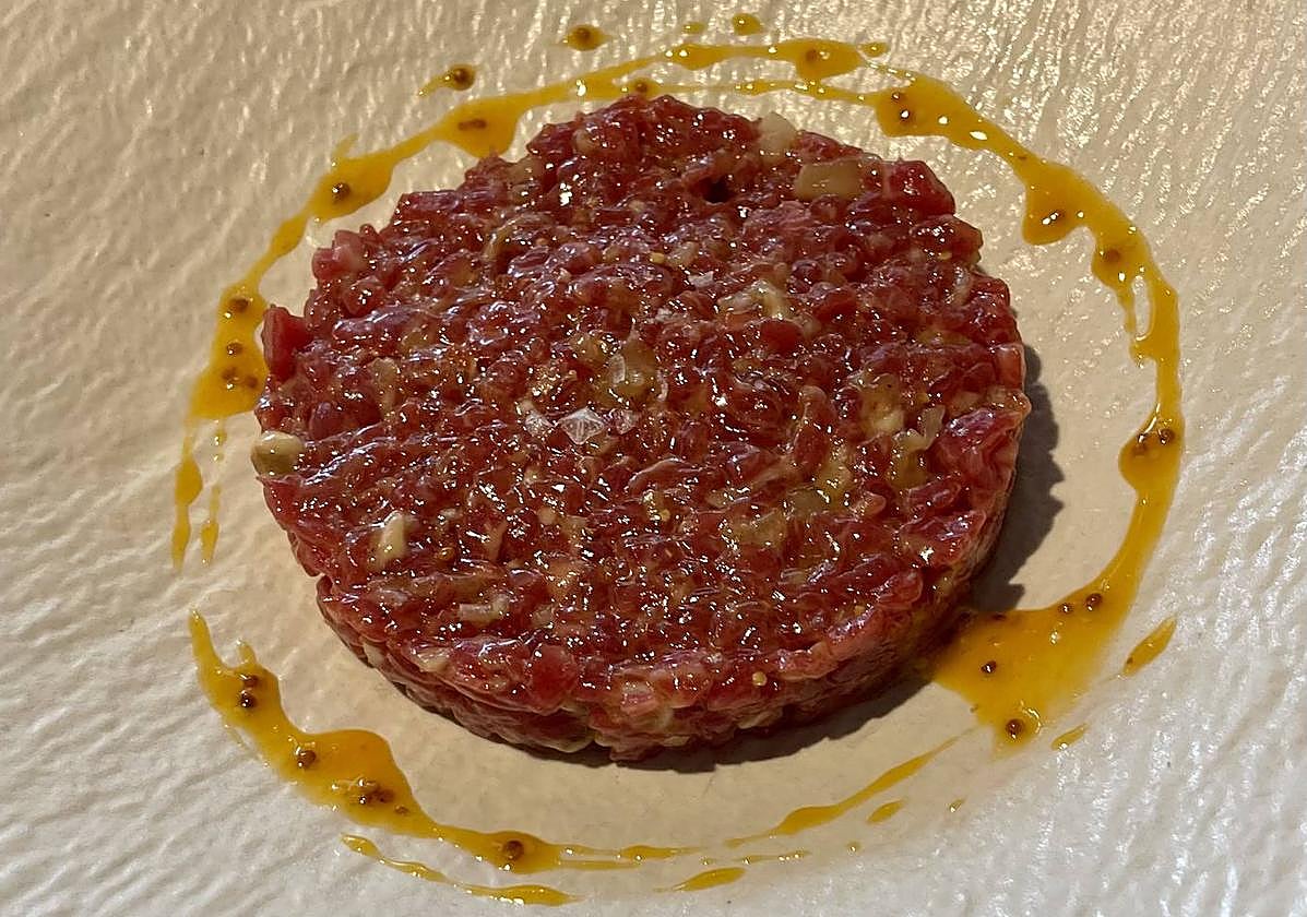 Steak tartare con ostras Gillardeau