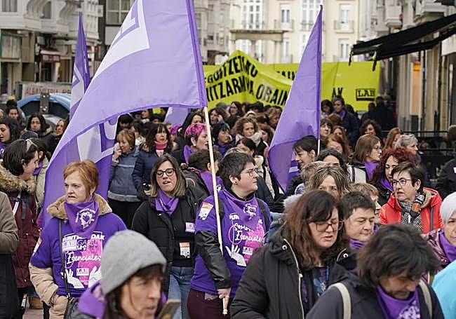 Otro momento de la manifestación de esta mañana.