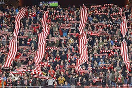 La afición rojiblanca se volcará de cara a la final de la Copa en La Cartuja.