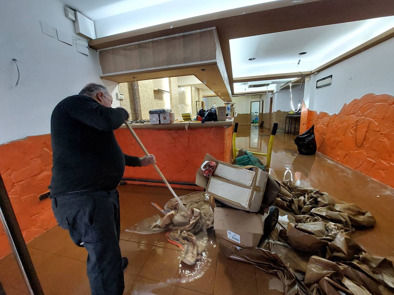 Las imágenes de las inundaciones en Erandio y Zorrozaurre