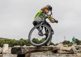 Sáenz de Ormijana, en una sesión de entrenamiento.