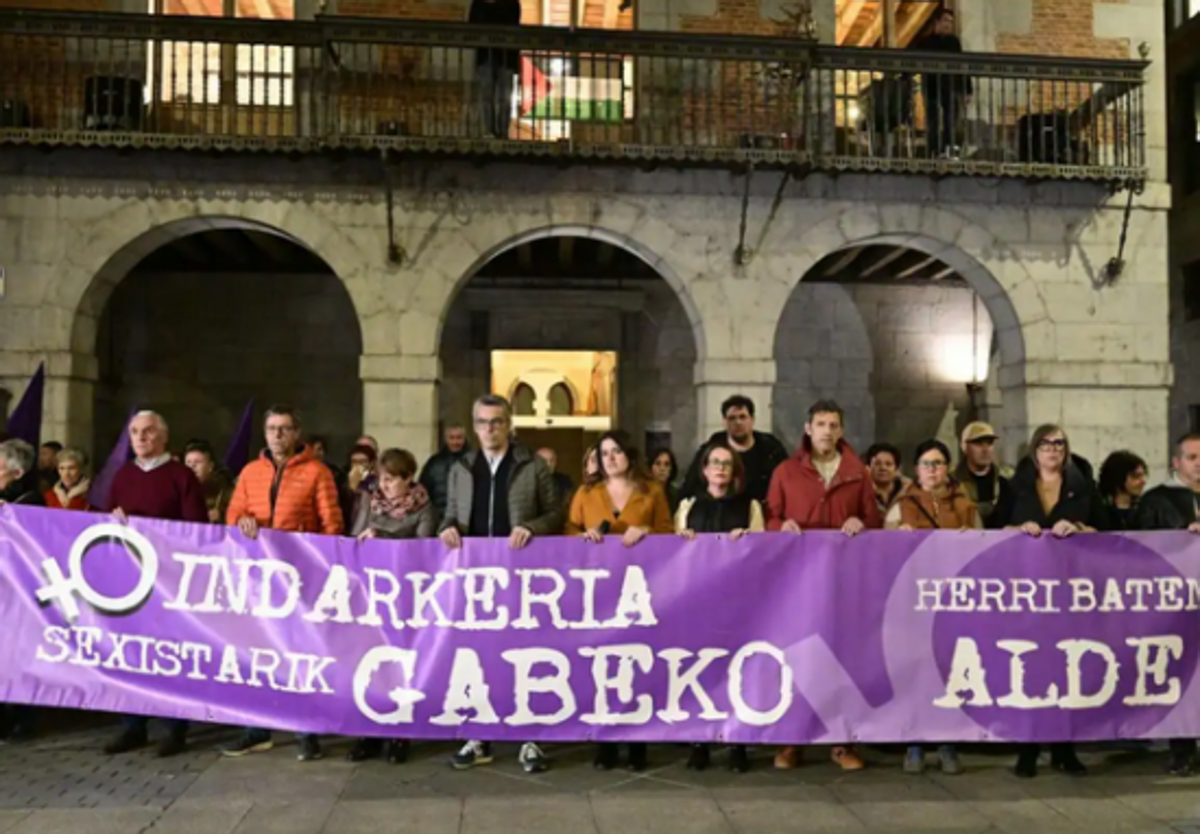 Concentración el pasado mes de enero en Tolosa en repulsa por los casos de agresión sexual