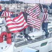 Los hinchas del Athletic que van en barco de vela a Sevilla y serán los primeros en llegar