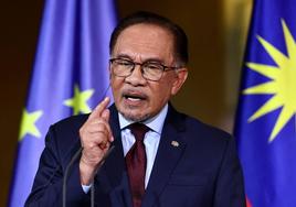 Anwar Ibrahim Malaysiako lehen ministroa.