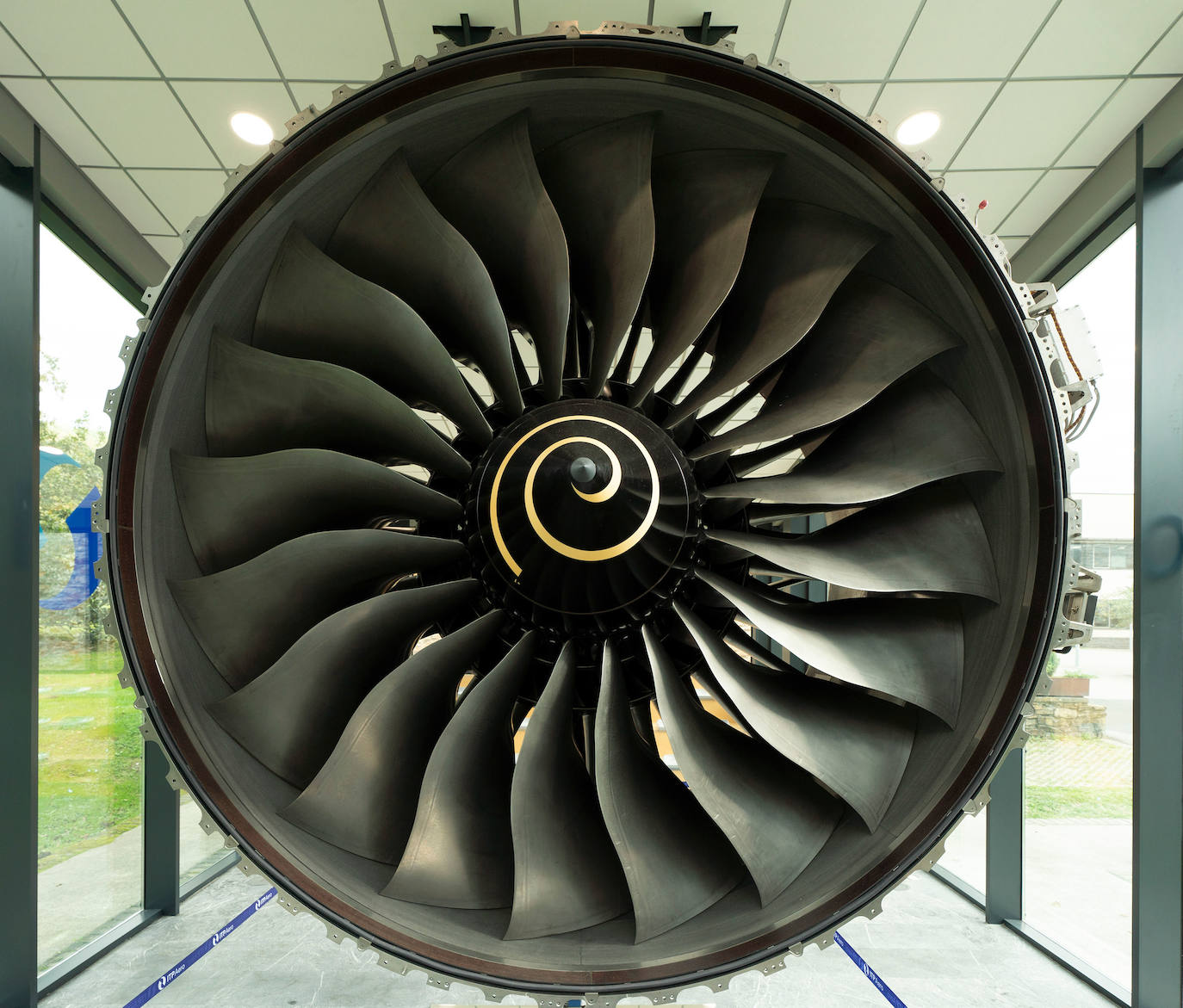 Imagen de uno de los motores de avión para los que ITP fabrica componentes.