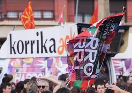Polémica en Amorebieta por la retirada de los carteles de la Korrika